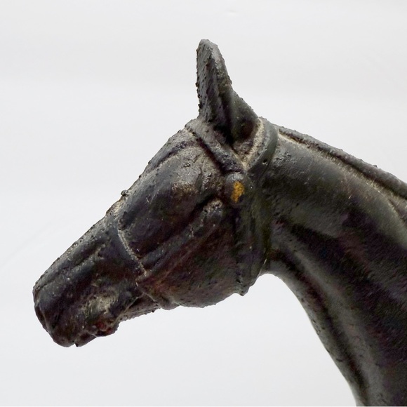 Vintage Virginia Metalcrafters Hunter Horse Cast Iron Metal Doorstop - Picture 3 of 12